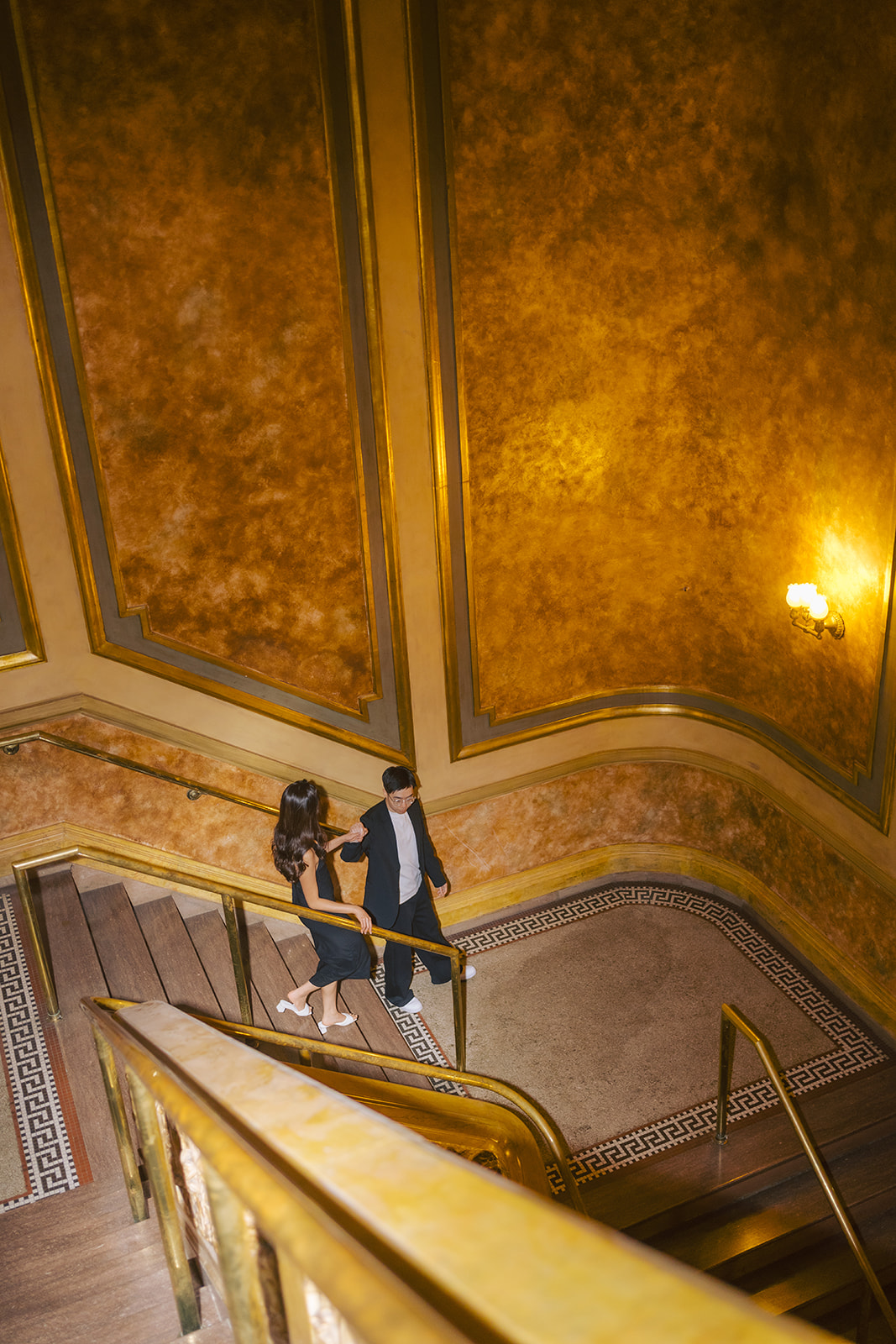Bryan and Sheryl on the golden staircase